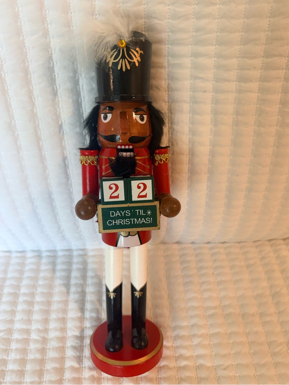 Hanse Design Christmas Countdown Nutcracker 14” Wooden Holiday Decor